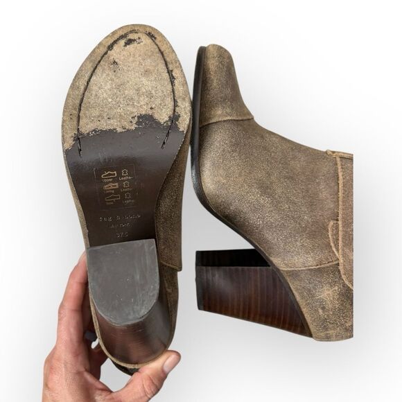 Rag & Bone Harrow Ankle Booties Heeled Boots Size 37.5 7.5 - Picture 7 of 8